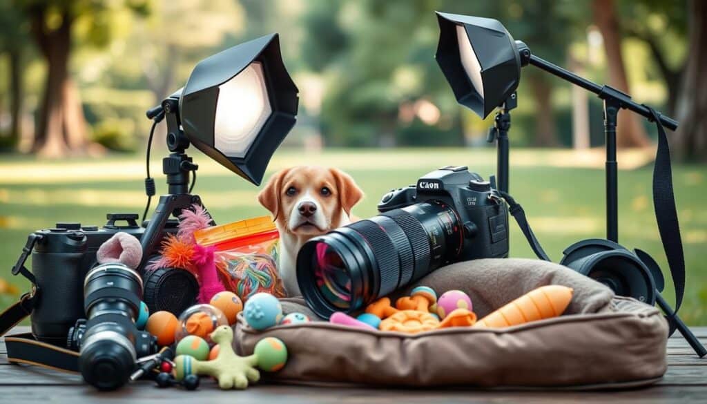 equipo para fotografía canina